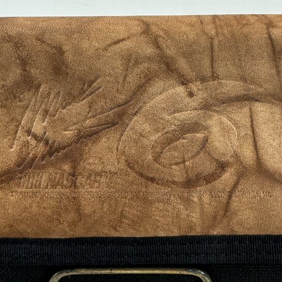 Vintage NASCAR #6 Mark Martin Leather Nylon Trifold Wallet Hook Loop Closure - Picture 2 of 11